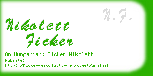 nikolett ficker business card